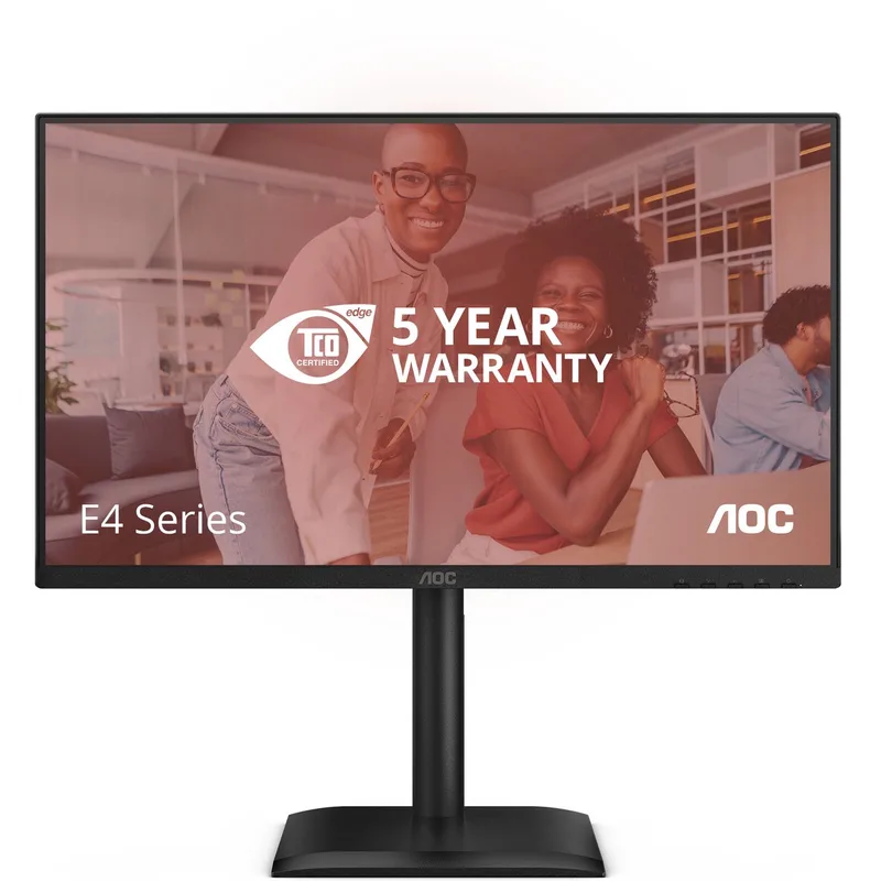 E4 24E4CV computer monitor 60,5 cm (23.8) 1920 x 1080 Pixels Full HD LED Zwart by AOC – cover