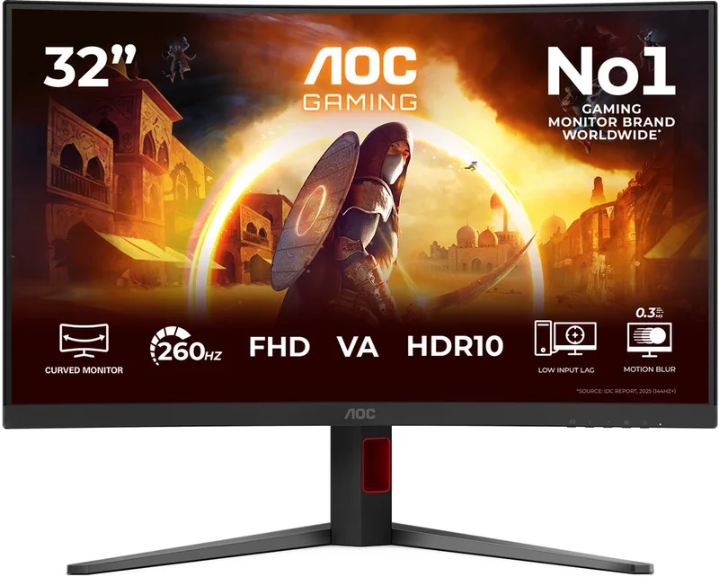 G4 C32G4Z computer monitor 80 cm (31.5") 1920 x 1080 Pixels Full HD LCD Zwart, Rood de AOC, Noir, Rouge – jaquette