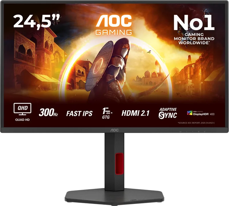 G4 Q25G4SR - Quad HD E-sports Gaming Monitor - HDMI 2.1 - HDR400 - 300Hz - 25 inch van AOC – cover