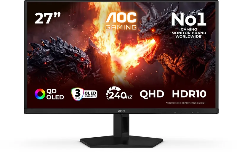G4 Q27G41ZDF - QHD OLED Gaming Monitor - 240hz - HDMI 2.0 - 27 inch de AOC – jaquette