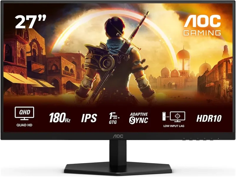 G4 Q27G42XE - QHD IPS Gaming Monitor - Esports Base - 0.5ms - 180hz - Speakers - 27 inch van AOC – cover
