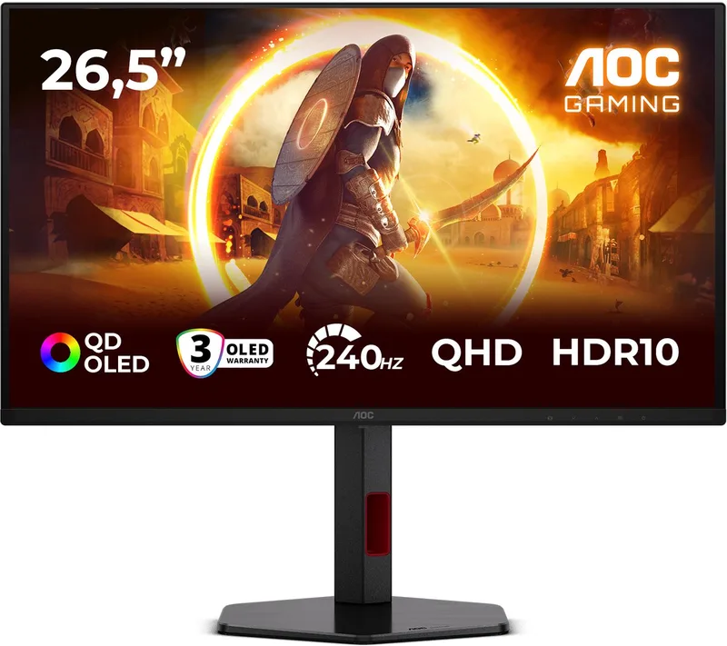 G4 Q27G4ZDR - QHD OLED Gaming Monitor - 240hz - HDMI 2.1 - USB-Hub - Ergonomisch Design - 27 inch van AOC – cover