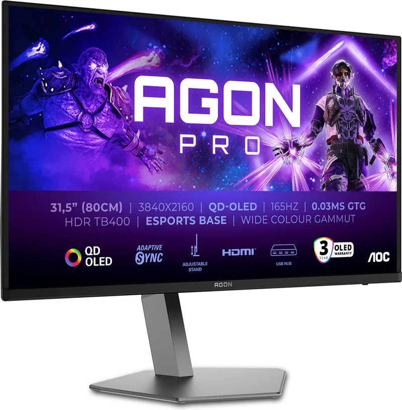 PRO AG326UD - 4K OLED Gaming Monitor - HDR400 - USB-hub - 165Hz - 32 inch by AOC – cover