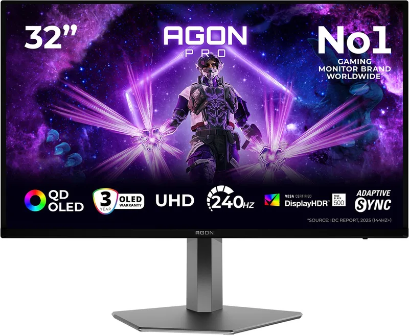 PRO AG326UZD2 computer monitor 80 cm (31.5") 3840 x 2160 Pixels 4K Ultra HD OLED van AOC, Zwart – cover