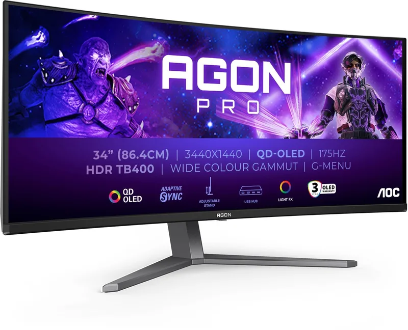 PRO AG346UCD - Ultrawide Curved OLED Gaming Monitor - HDR400 - 175hz - 34 inch van AOC – cover