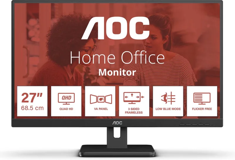 Q27E3UAM computer monitor 68,6 cm (27") 2560 x 1440 Pixels Quad HD by AOC, Black – cover