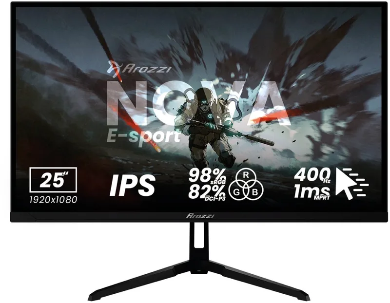 Nova 25" E-Sport Gaming Monitor - Full HD IPS - 400Hz by Arozzi, Black – cover