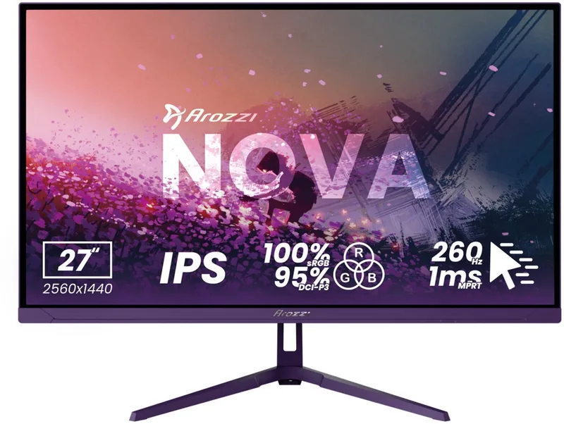 Nova 27" Gaming Monitor - QHD IPS - 260Hz van Arozzi, Paars – cover