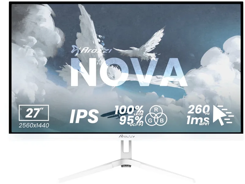 Nova 27" Gaming Monitor - QHD IPS - 260Hz van Arozzi, Wit – cover