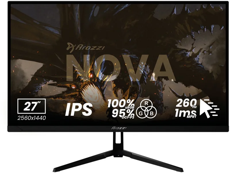 Nova 27" Gaming Monitor - QHD IPS - 260Hz van Arozzi, Zwart – cover