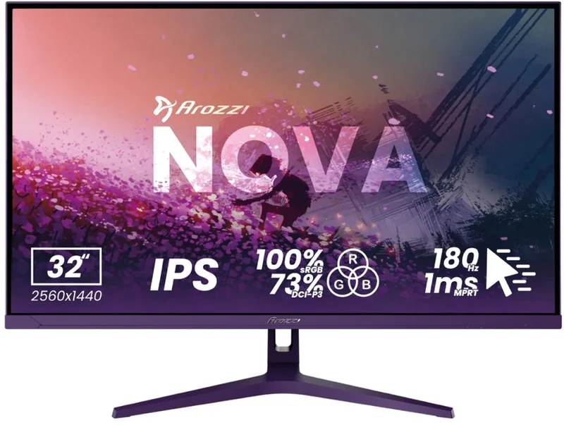 Nova 32" Gaming Monitor - QHD IPS - 180Hz van Arozzi, Paars – cover