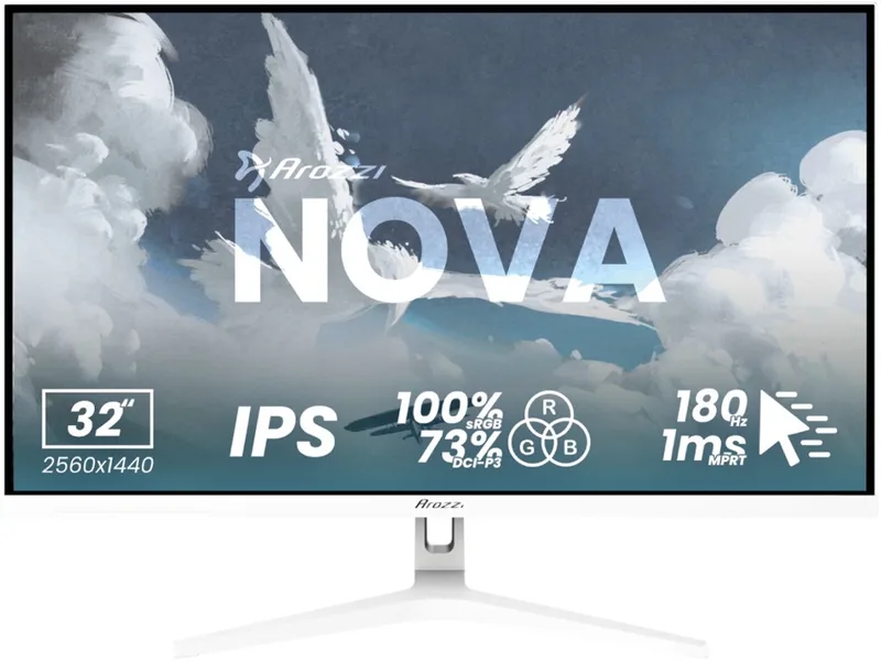 Nova 32" Gaming Monitor - QHD IPS - 180Hz van Arozzi, Wit – cover