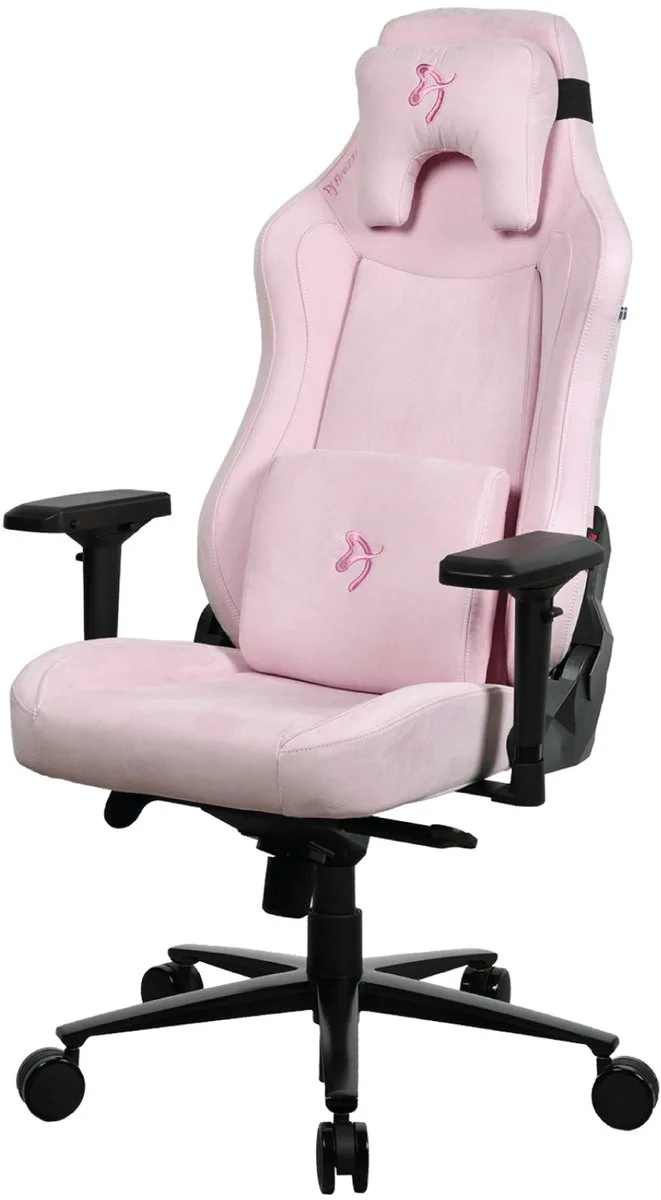 Vernazza Gamingstoel - Supersoft™ Stof van Arozzi, Roze – cover
