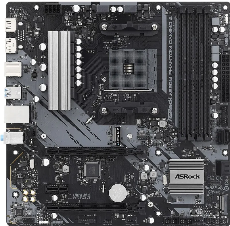 A520M Phantom Gaming 4 - Moederbord de ASRock – jaquette
