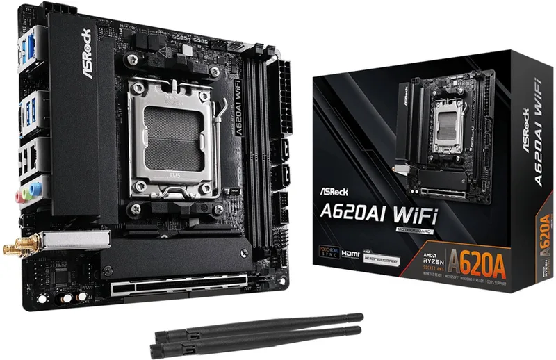 A620AI - Moederbord - WIFI - AMD Ryzen - Mini-ITX by ASRock – cover