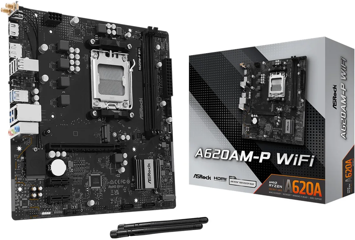 A620AM-P WiFi AM5 mATX HDMI/DP DDR5 van ASRock – cover