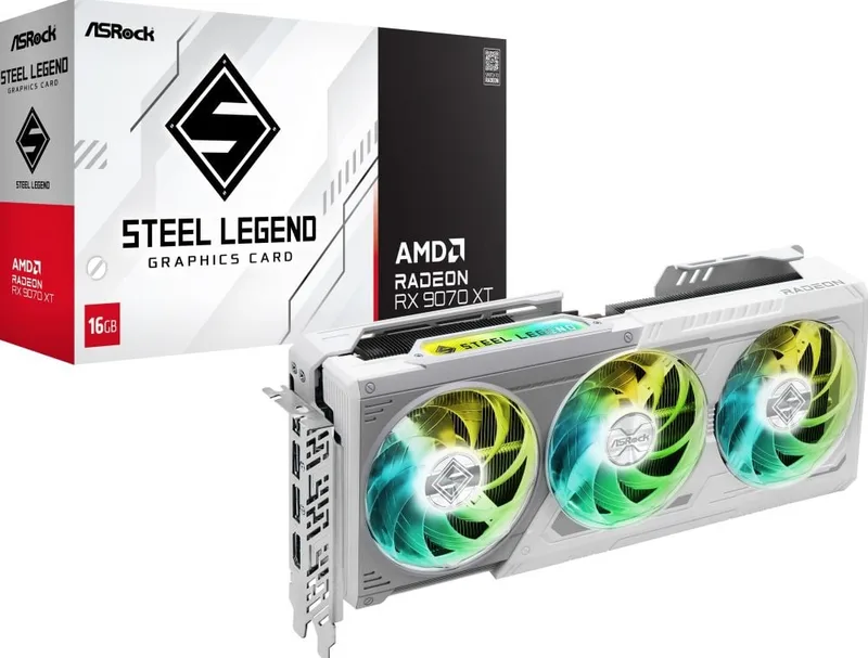 AMD Radeon RX 9070 XT Steel Legend - Videokaart van ASRock – cover