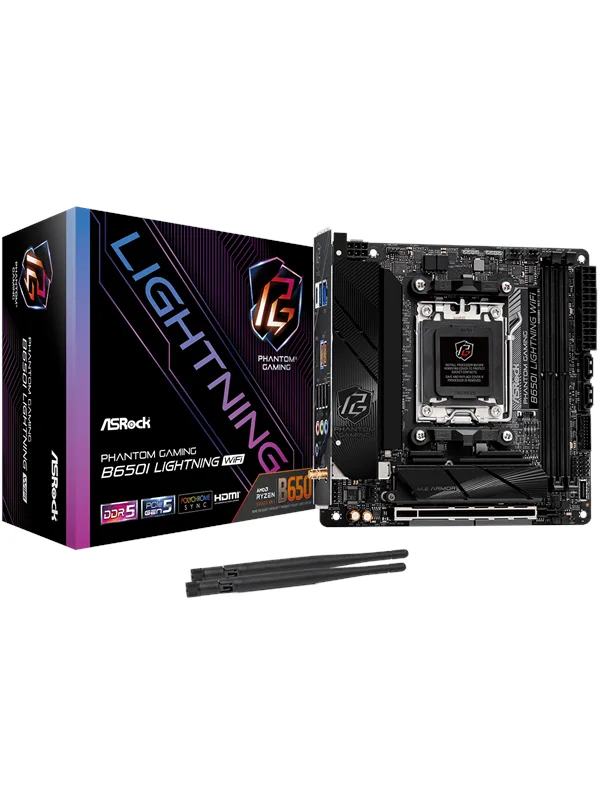 B650I LIGHTNING WIFI Moederbord - AMD B650 - AMD AM5 - DDR5 RAM - Mini-ITX by ASRock – cover