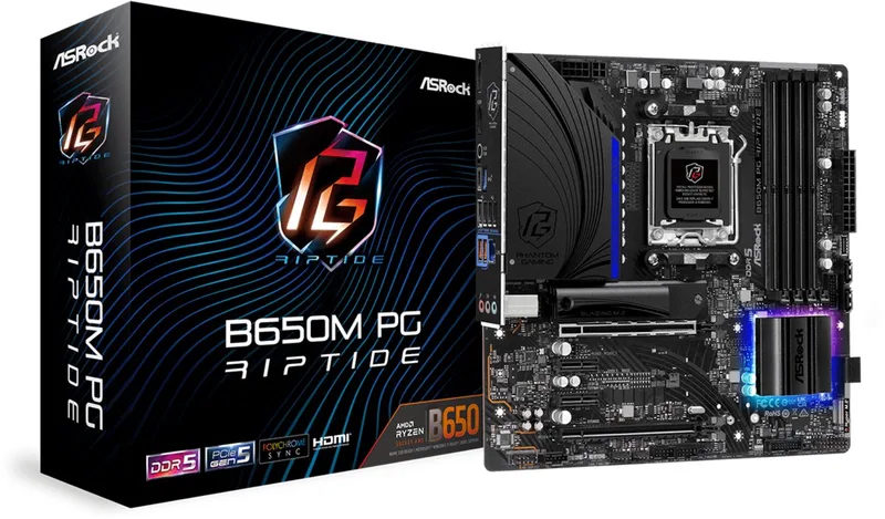 B650M PG Riptide - Moederbord - DDR5 - micro ATX - Socket AM5 by ASRock – cover