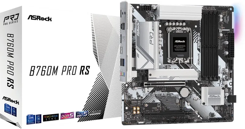 B760M PRO RS - Moederbord - Micro ATX - Intel - DDR5 by ASRock – cover
