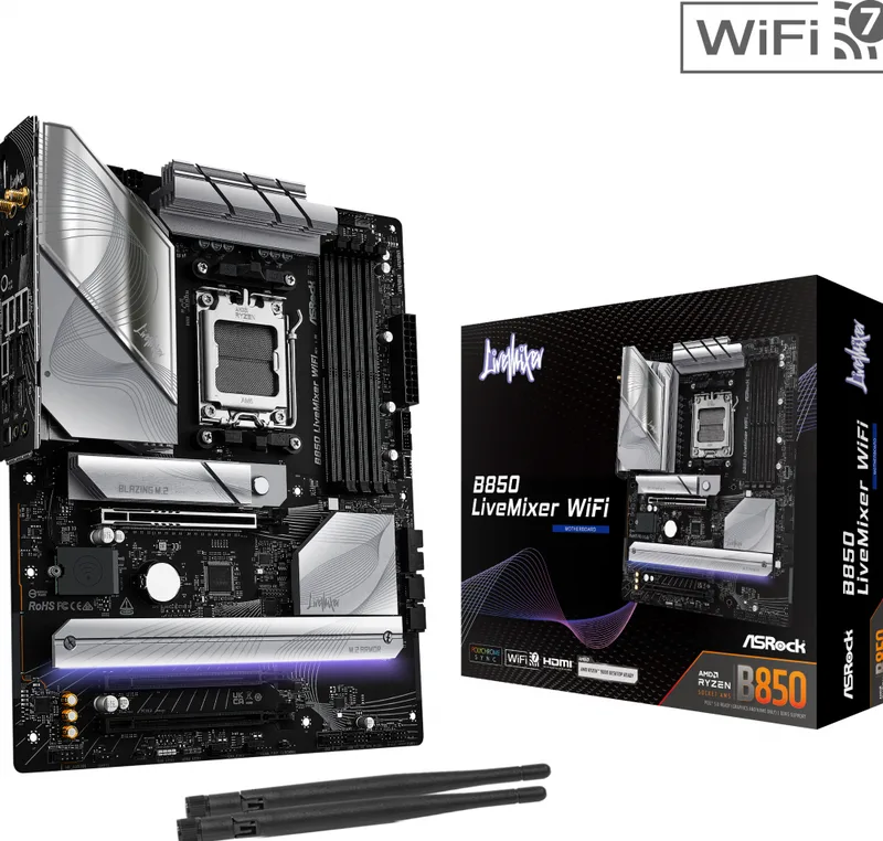 B850 LiveMixer WiFi - Moederbord de ASRock – jaquette