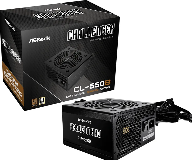 Challenger CL-550B - Voeding van ASRock – cover