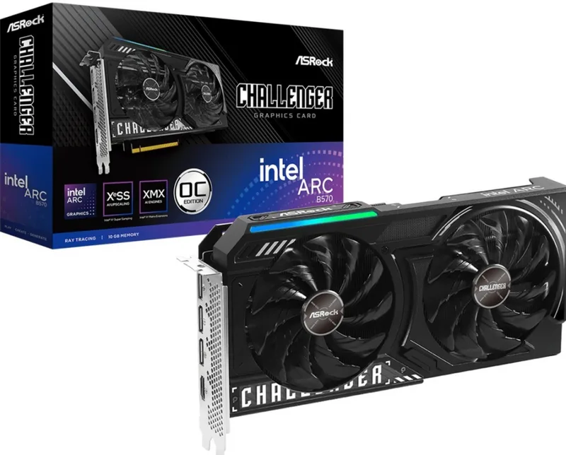 Intel Arc B570 Challenger 10GB OC - Videokaart by ASRock – cover