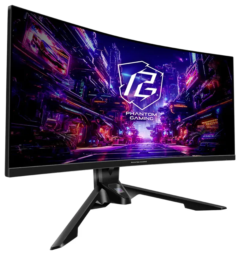 PGO34QRT3A - Gaming Monitor 34'' - VA - 3440 x 1440 WQHD - Gebogen (1500R) - 180 Hz - 1 ms - 500 cd/m² - 4000:1 by ASRock, Black – cover 2 of 2