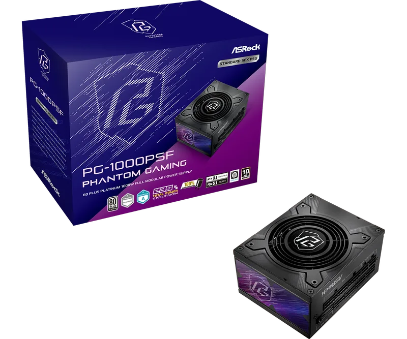 Phantom Gaming PG-1000PSF - Voeding by ASRock – cover