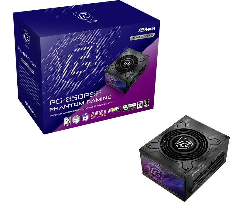 Phantom Gaming PG-850PSF - Voeding by ASRock – cover