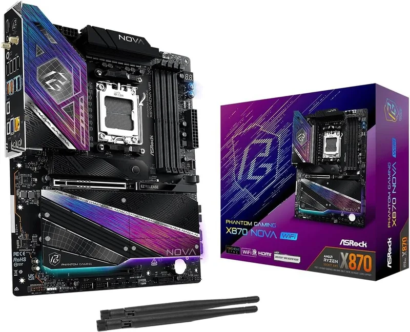 Phantom Gaming X870 NOVA WIFI - Moederbord van ASRock – cover