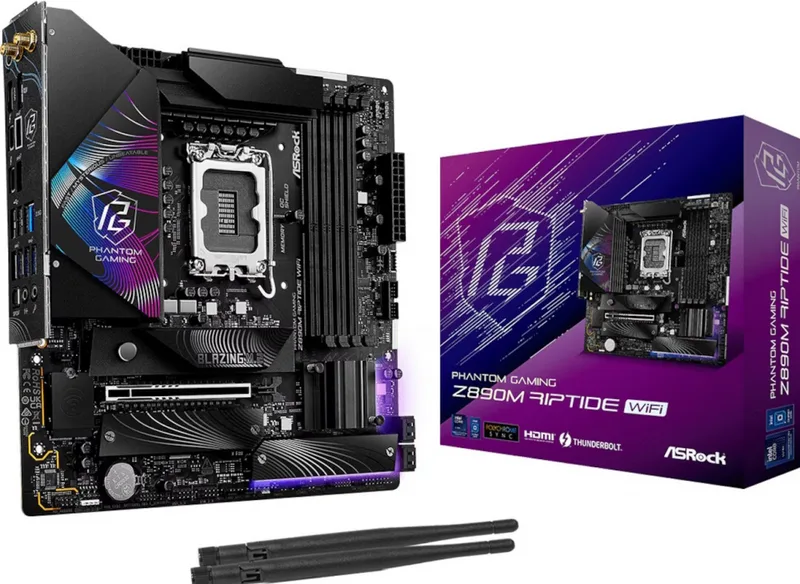 Phantom Gaming Z890M Riptide WiFi - Moederbord by ASRock – cover