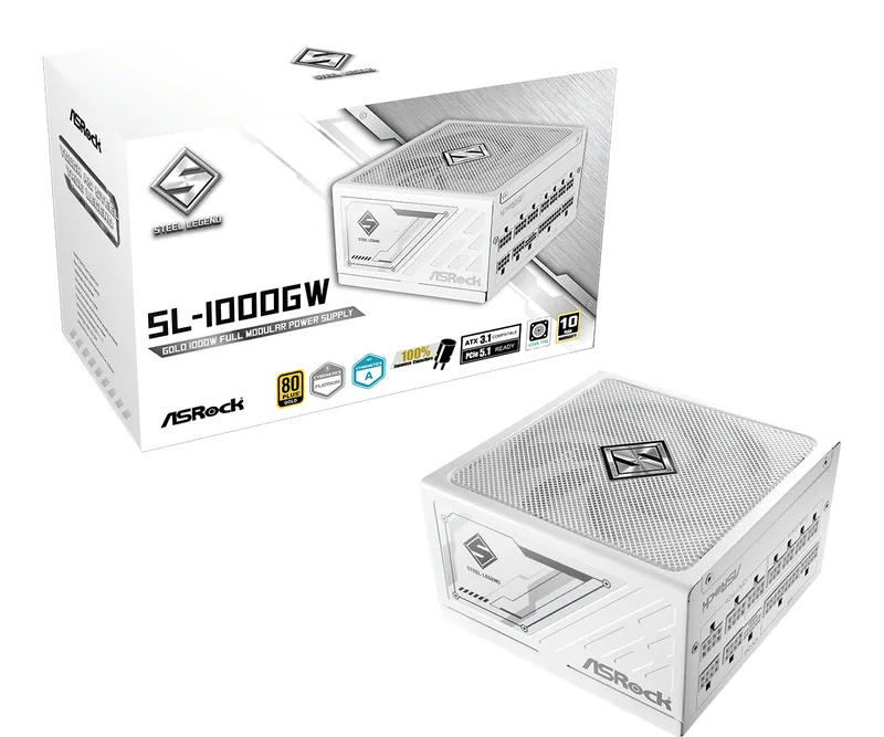 Steel Legend SL-1000GW - Voeding de ASRock – jaquette