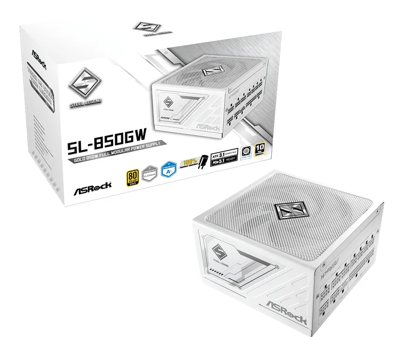 Steel Legend SL-850GW - Voeding de ASRock – jaquette