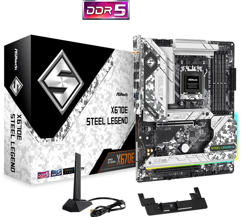 X670E Steel Legend - Moederbord de ASRock – jaquette
