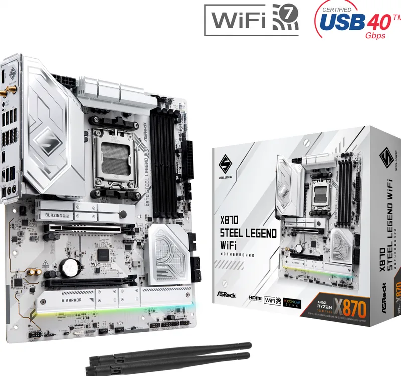 X870 Steel Legend WiFi - Moederbord de ASRock – jaquette