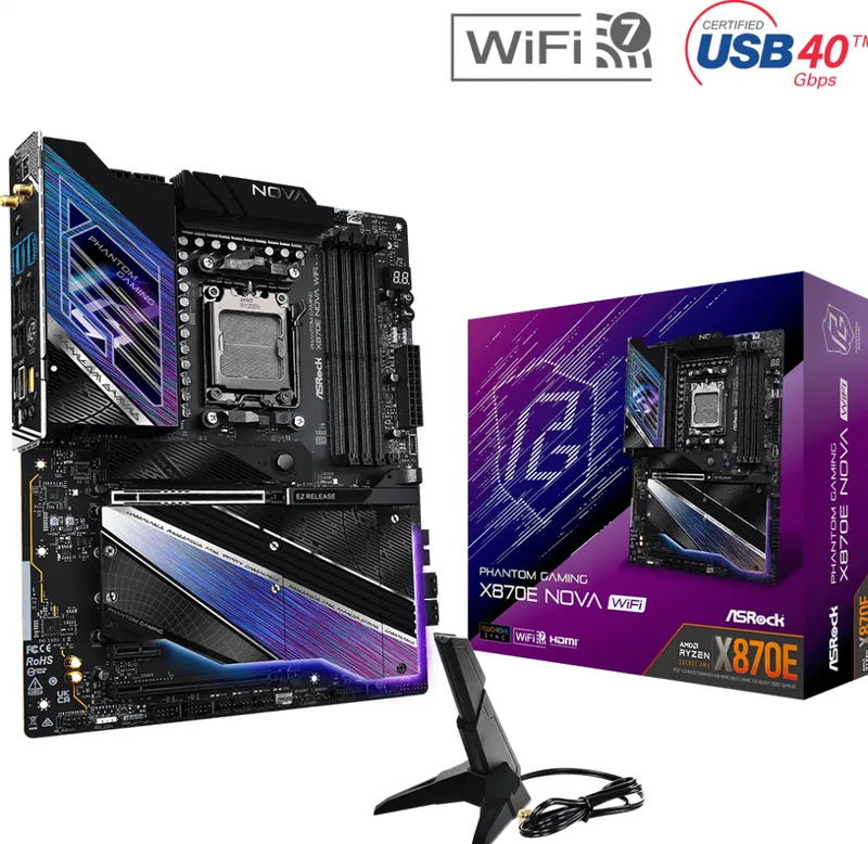 X870E Nova WiFi - Moederbord van ASRock – cover
