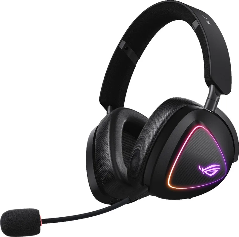 A701 ROG Delta II - Gaming Headset - Bedraad/Draadloos - USB Type-C - Bluetooth - 2.4 GHz by ASUS, Black – cover