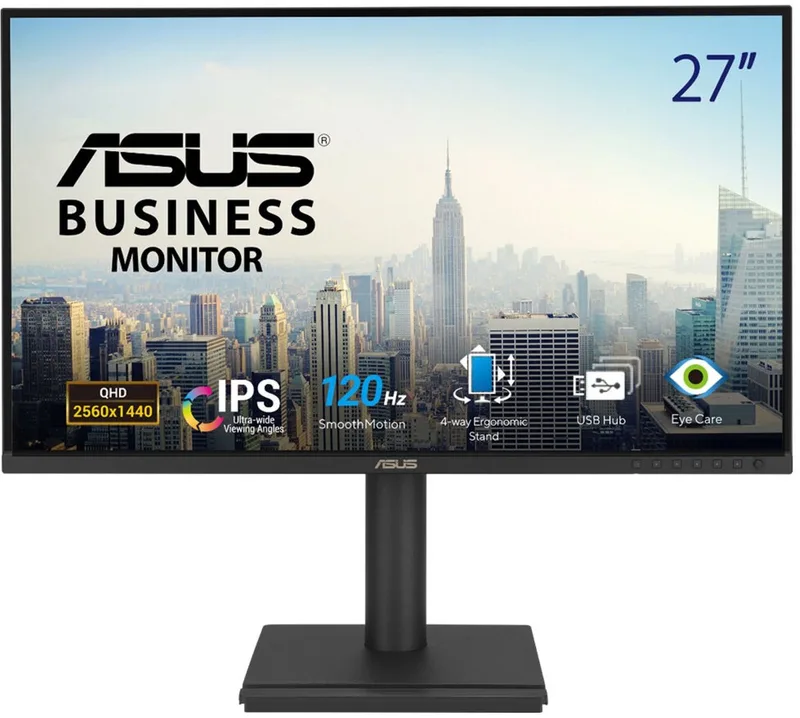 BE27AQG computer monitor 68,6 cm (27) 2560 x 1440 Pixels Quad HD LCD by ASUS, Black – cover