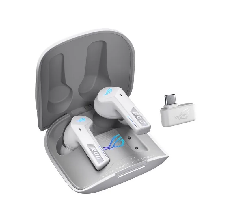 Cetra True Wireless SpeedNova Wireless-Headset (RGB, Kabellose In-Ear Gaming Kopfhörer) de ASUS, Blanc – jaquette