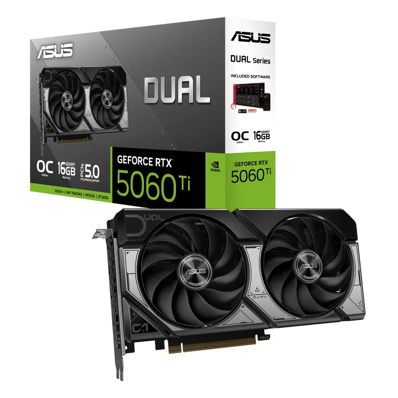 DUAL GeForce RTX 5060 Ti 16GB OC Edition - Videokaart by ASUS – cover