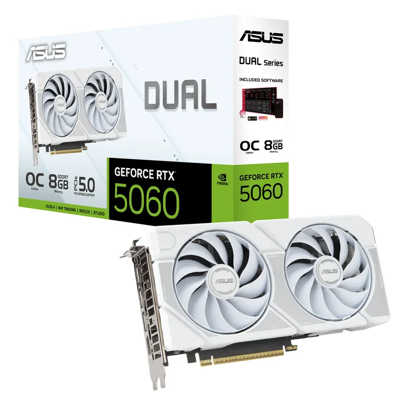 Dual GeForce RTX 5060 White OC Edition - Videokaart de ASUS – jaquette