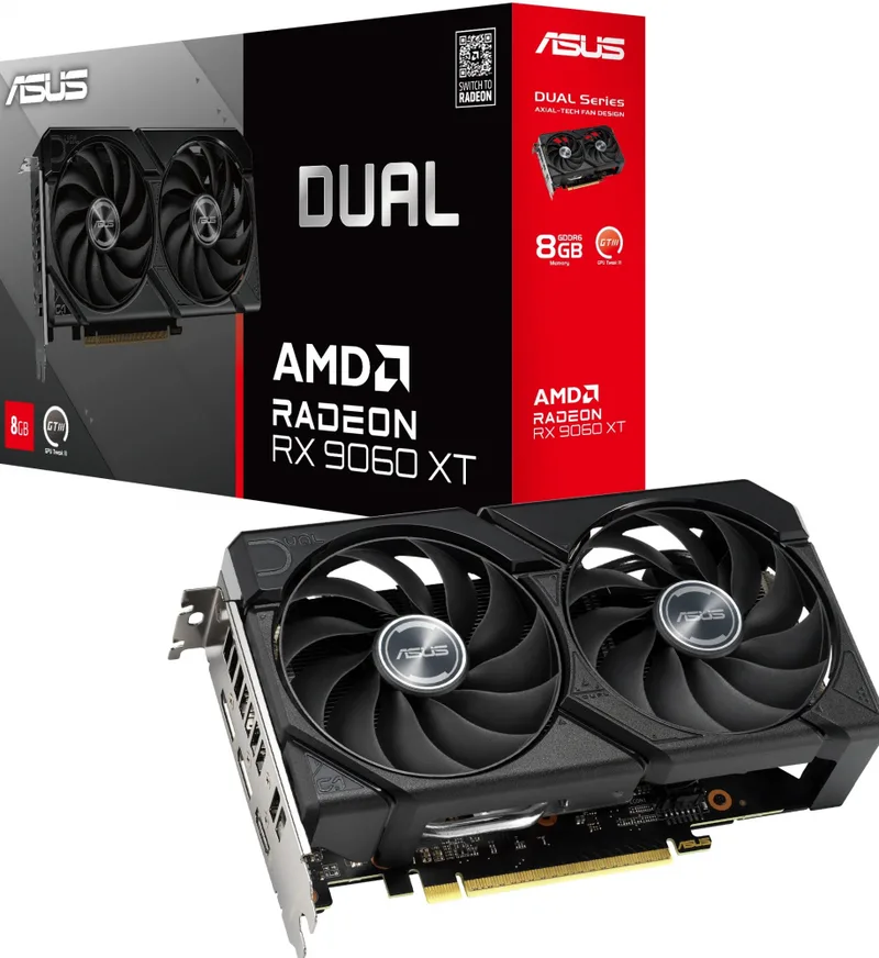 Dual Radeon RX 9060 XT - Videokaart by ASUS – cover