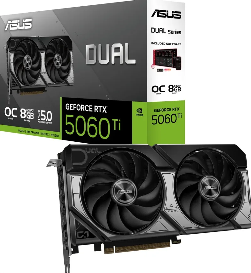 DUAL RTX 5060 Ti 8GB OC Edition - Videokaart van ASUS – cover