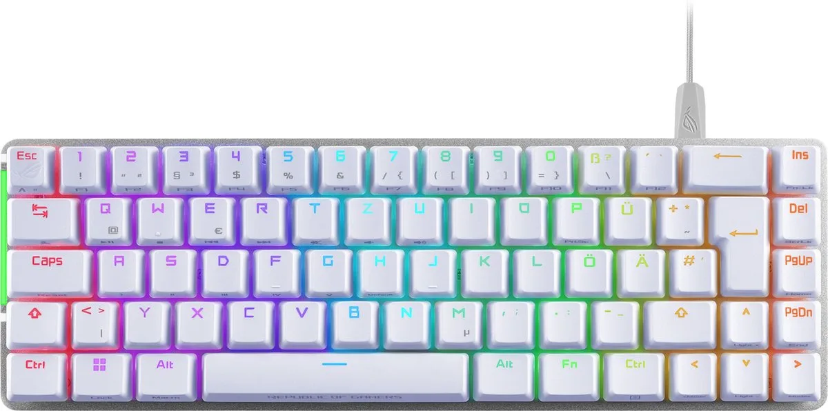 Falchion Ace toetsenbord Gamen USB Wit de ASUS, Blanc, IT – jaquette