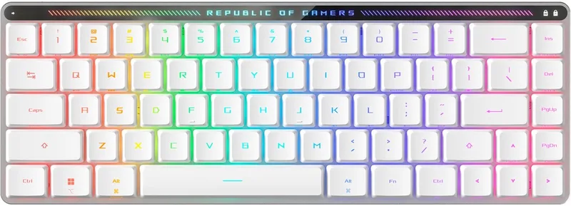 Falchion RX Low Profile White - Toetsenbord voor gaming - USB - RGB - QWERTY US by ASUS, White, US – cover