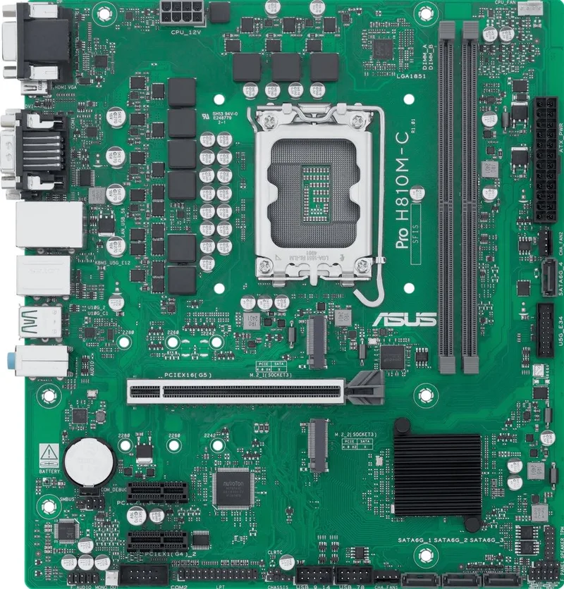 MB ASUS PRO H810M-C-CSM (Intel,LGA1851,DDR5,mATX) de ASUS – jaquette