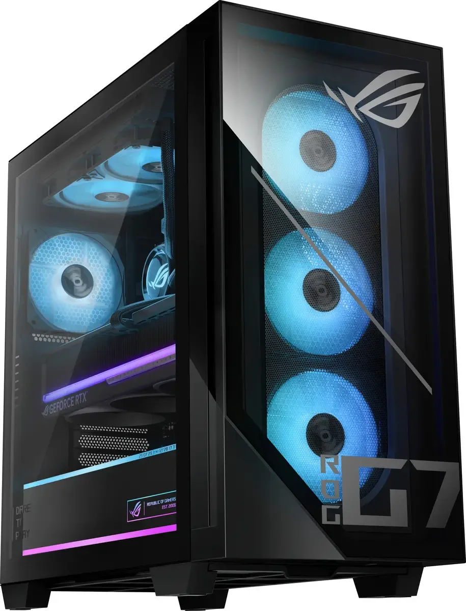 PC de gaming ROG G700 2.5 cm (1 pouces) Intel® Core™ Ultra 7 265KF 5.5 GHz 16 GB RAM 2 TB SSD Nvidia GeForce RTX 5080 GDDR7 90PF0561-M02890 by ASUS, Black – cover