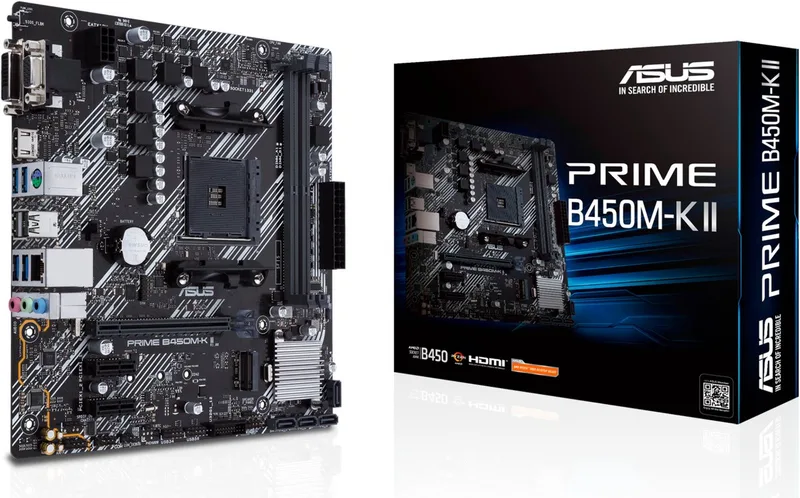 Prime B450M-K II - Moederbord - Socket AM4 - Micro-ATX - AMD B450 chipset by ASUS – cover