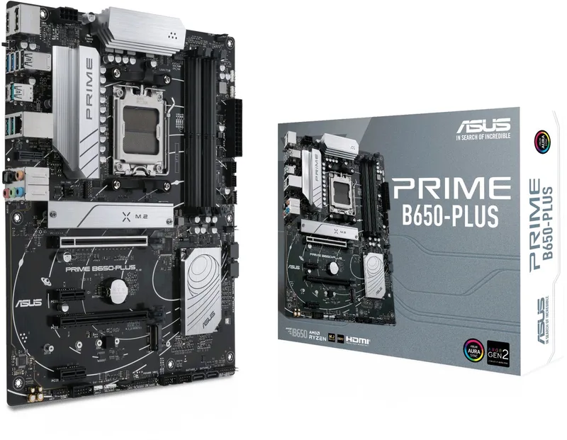 PRIME B650-PLUS - Moederbord - ATX - Socket AM5 - AMD B650 - DDR5 - Realtek Audio - Realtek 2.5G LAN van ASUS – cover